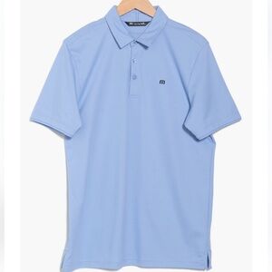 NWT Travis Mathew EXCURSION KNIT POLO IN HEATHER BLUE SIZE MEDIUM